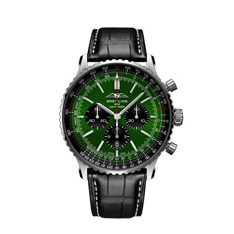 breitling green dial navitimer|breitling navitimer b01 chrono 46.